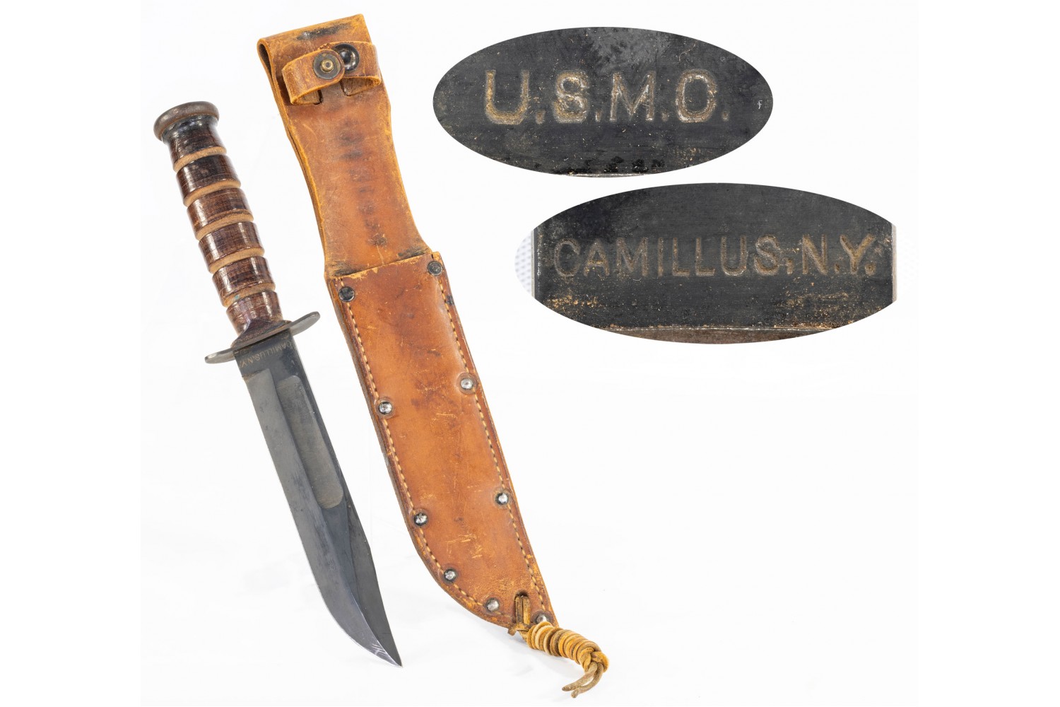 Very Fine WWII Blade Marked Camillus USMC Fighting Utility Knife
